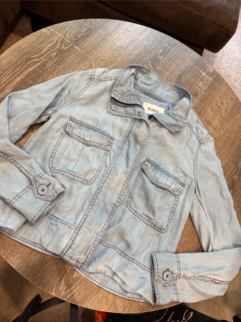 BB Dakota Light Wash Denim Jacket